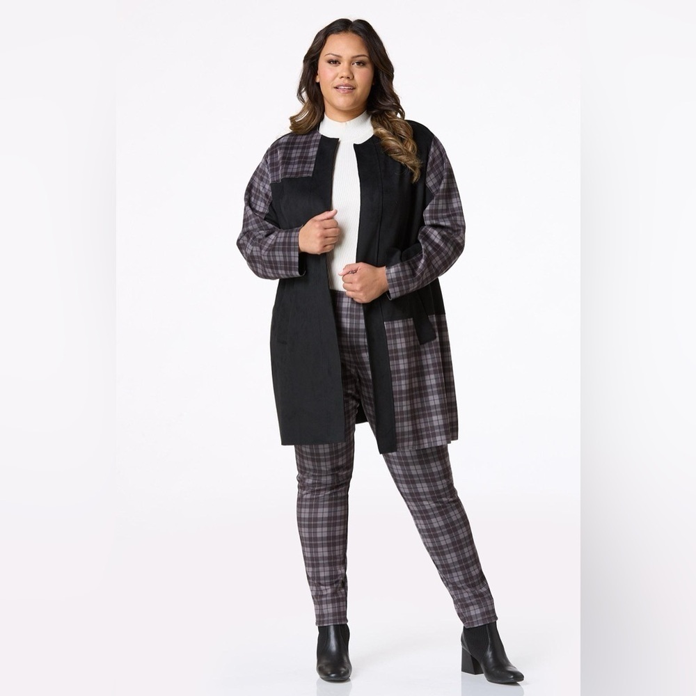 Cato | PLUS SIZE MIXED PLAID TOPPER & LEGGING SET SIZE 22/24